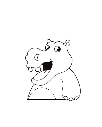 Image à colorier Hippo